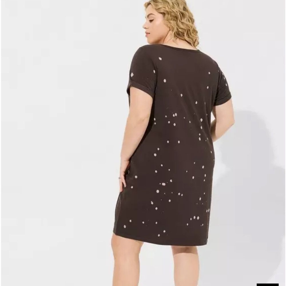 Torrid faded black dress cream dots - Picture 3 of 7